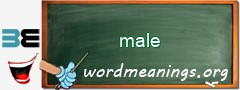 WordMeaning blackboard for male